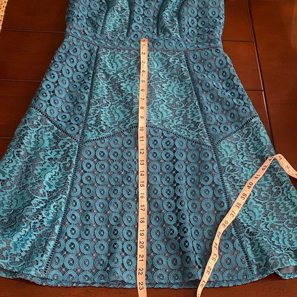 ANTONIO MELANI Turquoise Lace Midi Dress - Picture 5 of 5